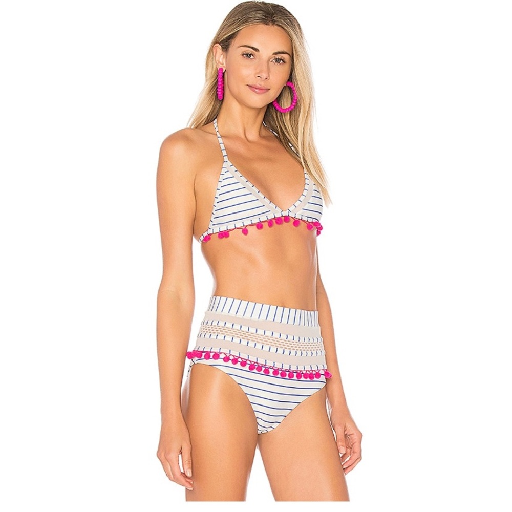 Tularosa Nina Bikini Top in Blue Stripe